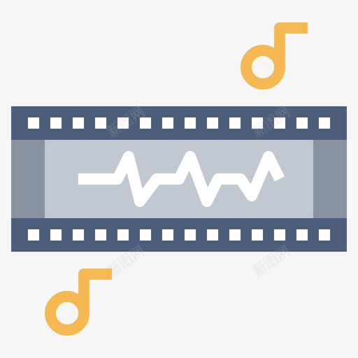 音轨视频制作24图标svg_新图网 https://ixintu.com 平坦 视频制作 音轨