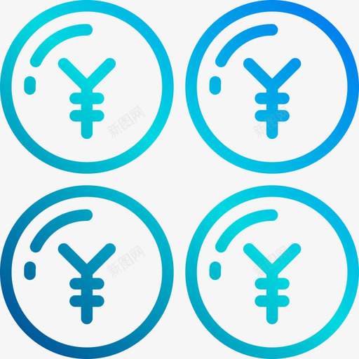 日元货币资金线性梯度图标svg_新图网 https://ixintu.com 日元 梯度 线性 货币资金