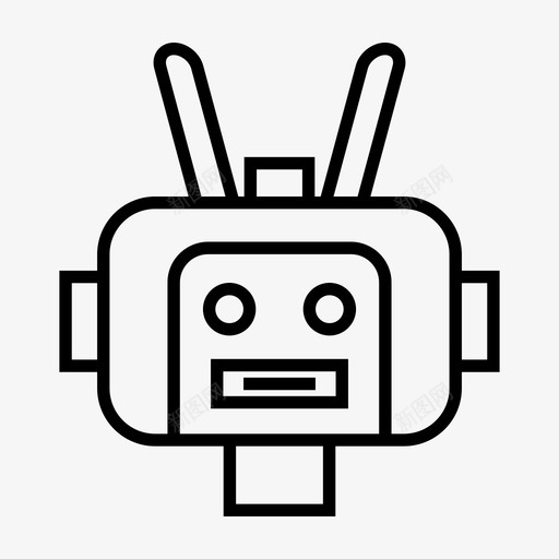 机器人安卓人工图标svg_新图网 https://ixintu.com 人头 人工 安卓 智能 机器 机器人