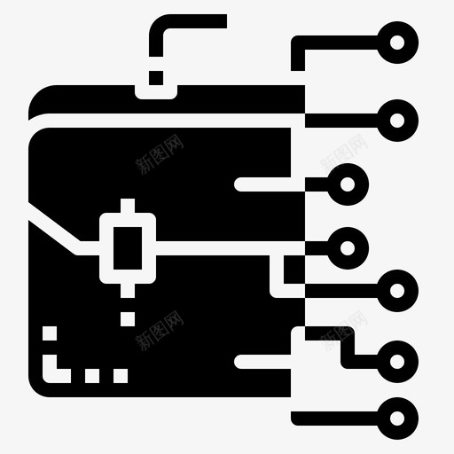 数字商务数码商务包图标svg_新图网 https://ixintu.com solid 公文包 商务 手提箱 数字 数码
