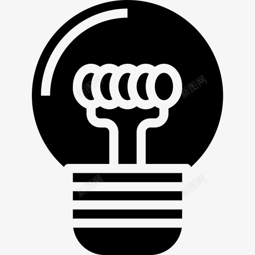 灯泡电能4固态图标svg_新图网 https://ixintu.com 固态 灯泡 电能