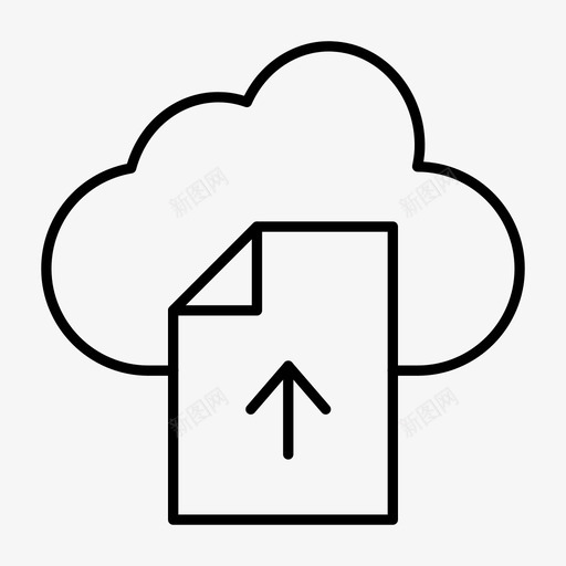 上载云数据库图标svg_新图网 https://ixintu.com 上载 图标 宿主 数据库 文件 文档 细线