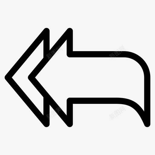 回复箭头方向图标svg_新图网 https://ixintu.com 回复 方向 电子邮件 箭头
