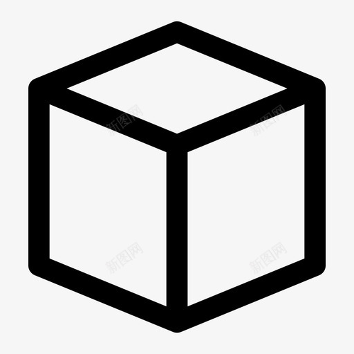 盒子立方体立方体形状图标svg_新图网 https://ixintu.com 包裹 图标 形状 盒子 立方体