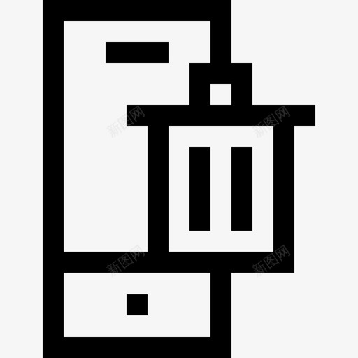 Bin移动功能42线性图标svg_新图网 https://ixintu.com Bin 功能 移动 线性