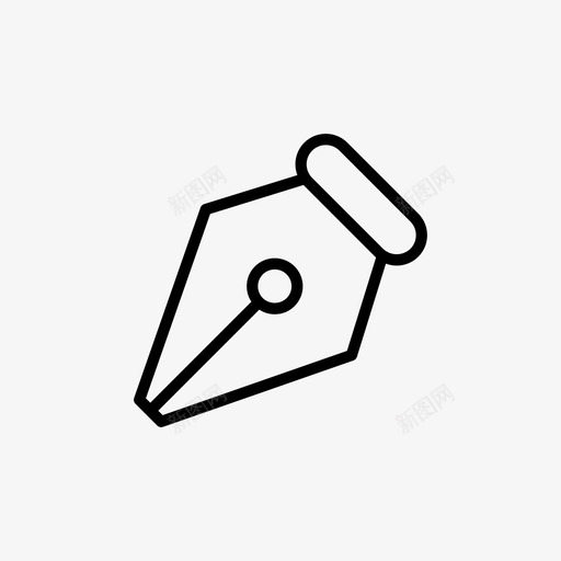 钢笔笔尖钢笔工具图标svg_新图网 https://ixintu.com 书写 工具 笔尖 钢笔