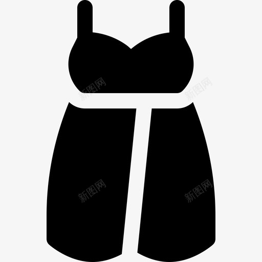 连衣裙夏装7填充图标svg_新图网 https://ixintu.com 填充 夏装 连衣裙