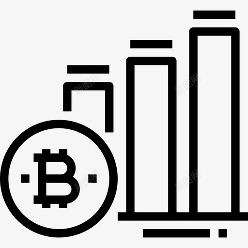 条形图数字货币1线性图标svg_新图网 https://ixintu.com 数字 条形图 线性 货币