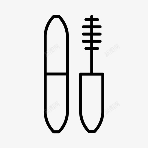 眼妆美容化妆品图标svg_新图网 https://ixintu.com 产品 化妆品 沙龙 眼妆 眼部 睫毛膏 美容