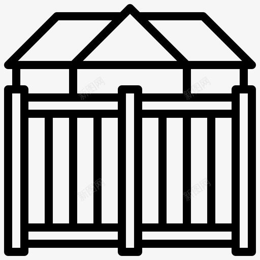 篱笆家庭和生活36线性图标svg_新图网 https://ixintu.com 家庭 生活 篱笆 线性