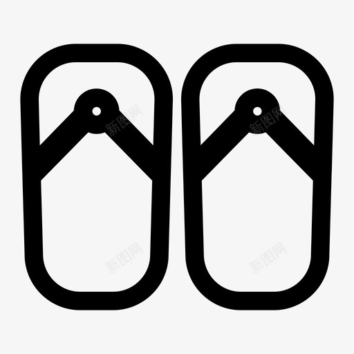 拖鞋鞋类凉鞋图标svg_新图网 https://ixintu.com 假日 凉鞋 拖鞋 袜子 鞋类