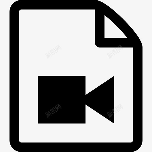 043-file-video 视频文件svg_新图网 https://ixintu.com 043-file-video 视频文件 043-file-video