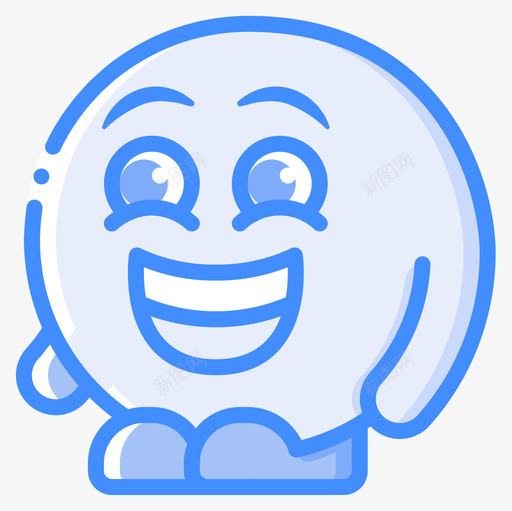 咧嘴笑表情人物1蓝色图标svg_新图网 https://ixintu.com 人物 咧嘴 蓝色 表情