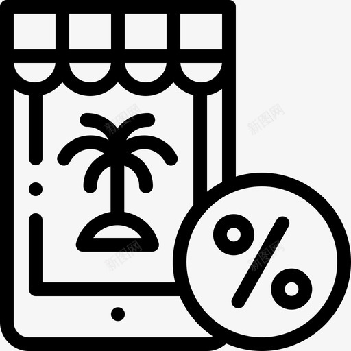 网上商店夏季销售12直营图标svg_新图网 https://ixintu.com 夏季 直营 网上商店 销售