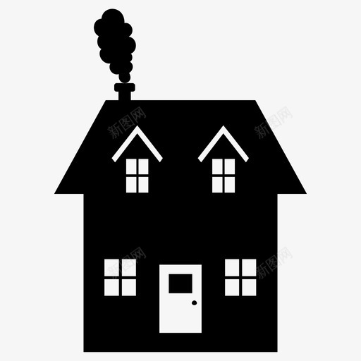 房子公寓建筑物图标svg_新图网 https://ixintu.com 住宅 公寓 建筑物 房子