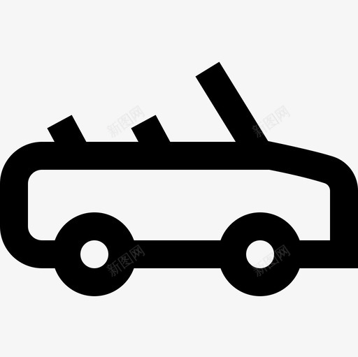敞篷车车辆运输3轮廓图标svg_新图网 https://ixintu.com 敞篷车 车辆 轮廓 运输