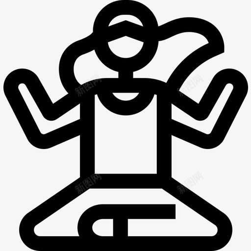 冥想嬉皮士27直系图标svg_新图网 https://ixintu.com 冥想 嬉皮士 直系