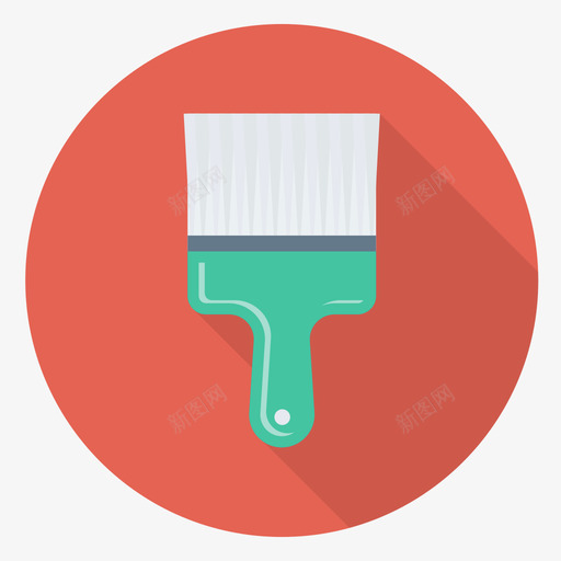 油漆刷家用设备和器具6圆形图标svg_新图网 https://ixintu.com 器具 圆形 家用 油漆 设备