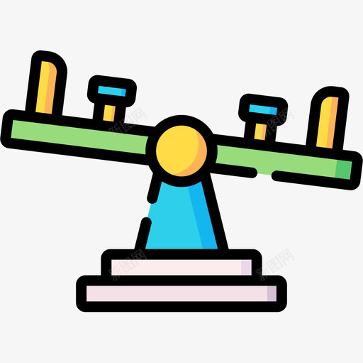 跷跷板游乐园45线性颜色图标svg_新图网 https://ixintu.com 游乐园 线性 跷跷板 颜色