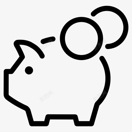储蓄预算存款图标svg_新图网 https://ixintu.com 业务 储蓄 储蓄罐 大纲 存款 预算