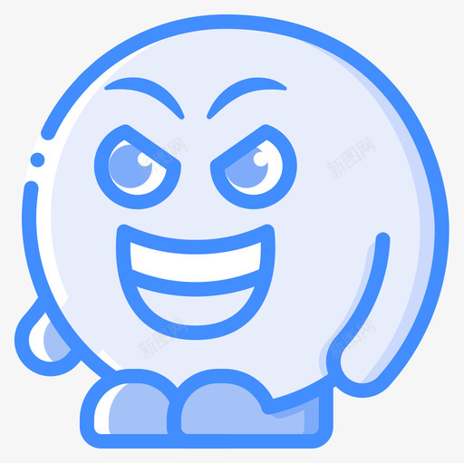 邪恶表情人物1蓝色图标svg_新图网 https://ixintu.com 人物 蓝色 表情 邪恶