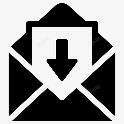 电子邮件信封邮箱图标svg_新图网 https://ixintu.com 信封 接收 电子邮件 邮箱