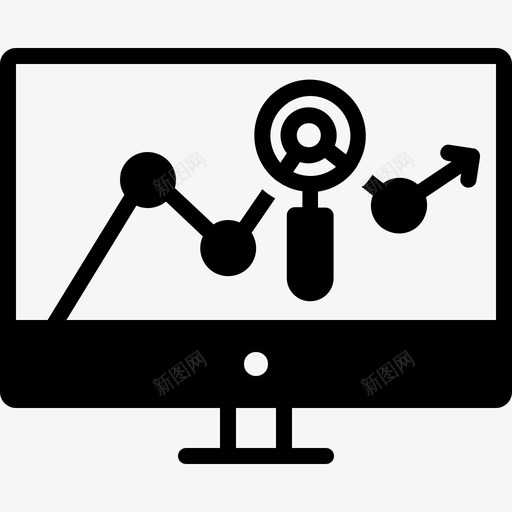 流量分析图表报告图标svg_新图网 https://ixintu.com 分析 图表 报告 流量 网站