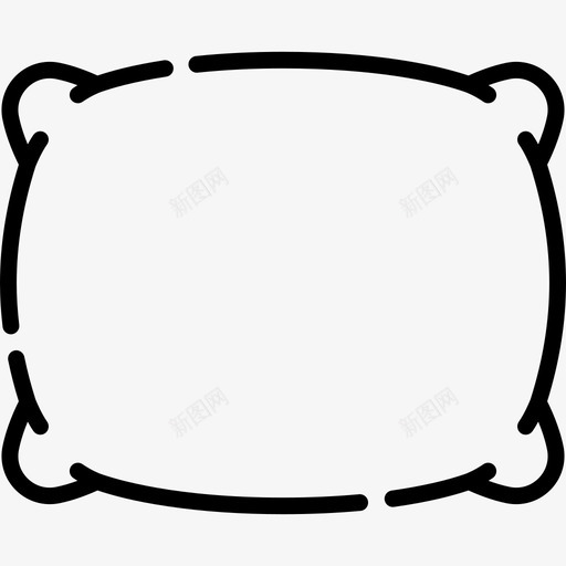 枕头家居用品17线状图标svg_新图网 https://ixintu.com 家居用品 枕头 线状