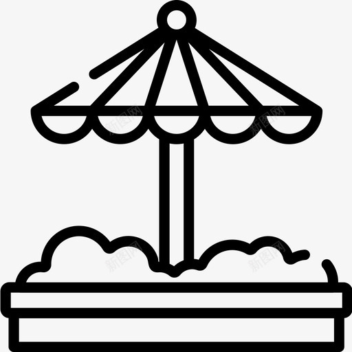 沙箱游乐园47线性图标svg_新图网 https://ixintu.com 沙箱 游乐园 线性