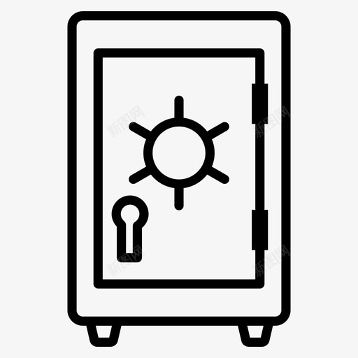 保险箱银行存款图标svg_新图网 https://ixintu.com 仓库 保险 保险箱 存款 金融 钥匙孔 银行