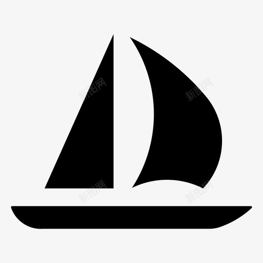 帆船航海船图标svg_新图网 https://ixintu.com 帆船 航海 运动