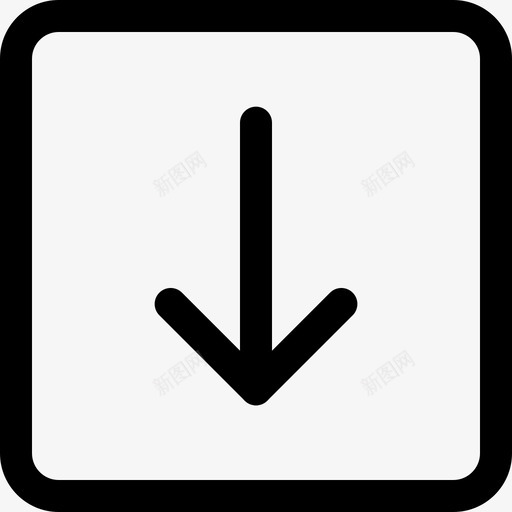 向下箭头基本ui4线性图标svg_新图网 https://ixintu.com ui 向下 基本 箭头 线性