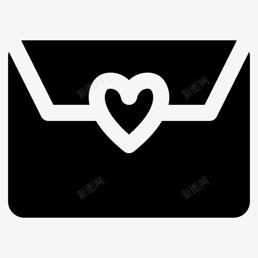 信封心信图标svg_新图网 https://ixintu.com 信封 字形