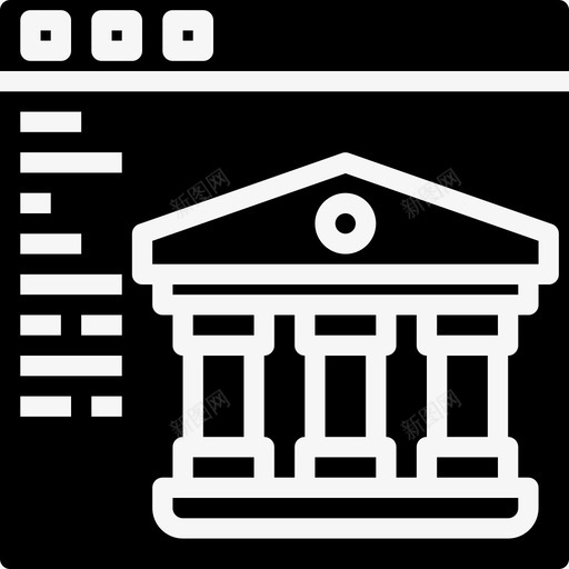 网络银行84实心图标svg_新图网 https://ixintu.com 实心 网络 银行
