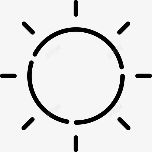 晴朗286号天气直线型图标svg_新图网 https://ixintu.com 天气 晴朗 直线 线型