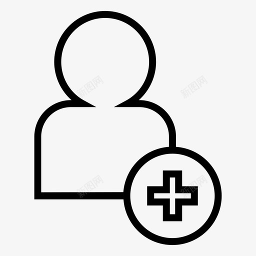 用户添加添加帐户添加朋友图标svg_新图网 https://ixintu.com 帐户 朋友 添加 用户 联系人