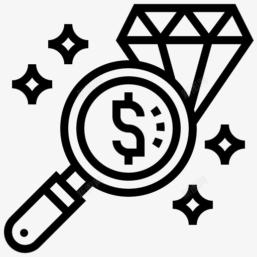研究储蓄和投资13线性图标svg_新图网 https://ixintu.com 储蓄 投资 研究 线性