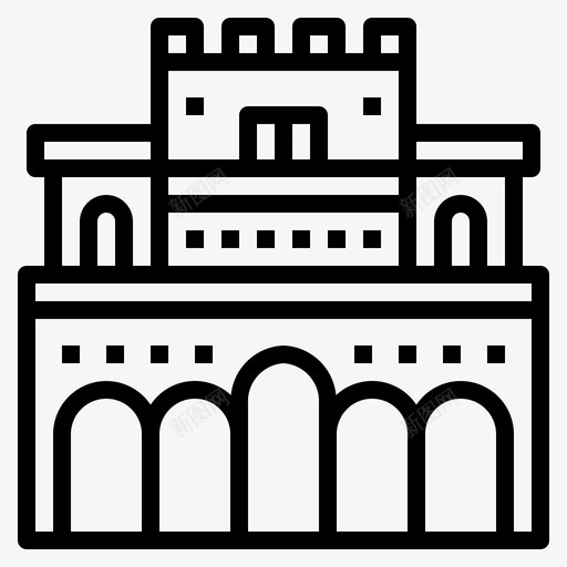 阿罕布拉安达卢西亚建筑图标svg_新图网 https://ixintu.com 卢西亚 安达 布拉 建筑 西亚 西班牙 阿罕