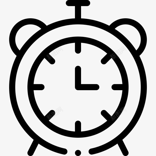 闹钟家用电器23线性图标svg_新图网 https://ixintu.com 家用电器 线性 闹钟