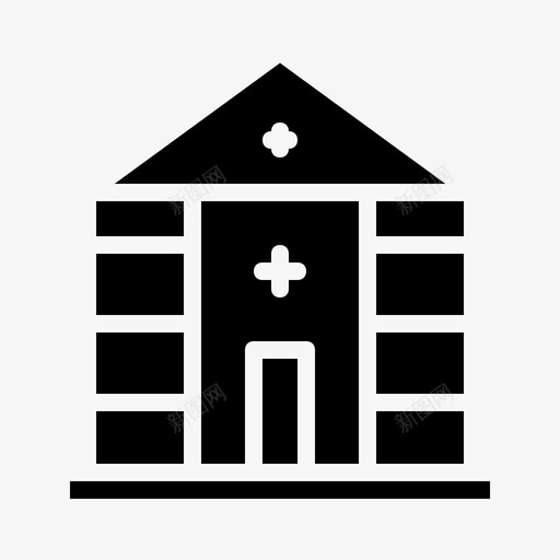 医院大楼诊所图标svg_新图网 https://ixintu.com 医疗 医院 大楼 急诊室 药房 诊所