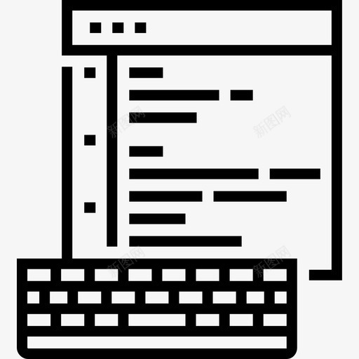 编码网页140线性图标svg_新图网 https://ixintu.com 线性 编码 网页设计