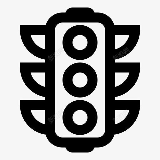 红绿灯城市道路图标svg_新图网 https://ixintu.com 城市 红绿灯 街道 车站 轮廓 道路