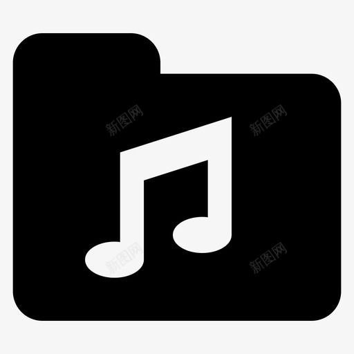 音乐文件夹音频库图标svg_新图网 https://ixintu.com 声音 文件夹 音乐 音频