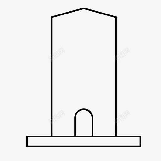 建筑物大厦房屋图标svg_新图网 https://ixintu.com 场所 大厦 建筑物 房屋 附属