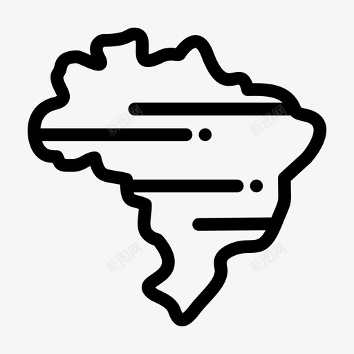巴西地图巴西国家图标svg_新图网 https://ixintu.com 国家 地图 巴西 狂欢节