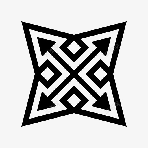 展开箭头中心图标svg_新图网 https://ixintu.com 中心 双线 展开 方向 箭头