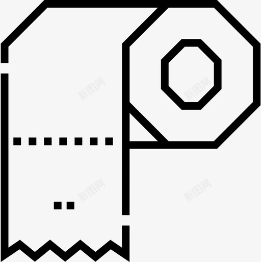 卫生纸清洁86线性图标svg_新图网 https://ixintu.com 卫生纸 清洁 线性