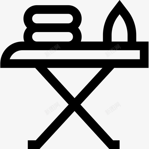 熨衣板清洁78线性图标svg_新图网 https://ixintu.com 清洁 熨衣 线性