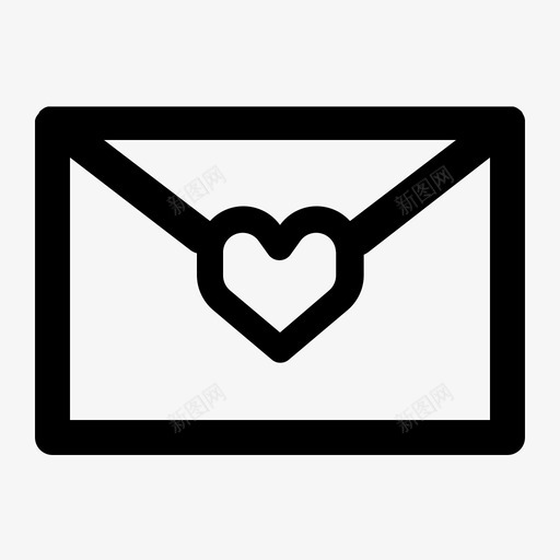 信封信件爱情图标svg_新图网 https://ixintu.com 信件 信封 情人节 提纲 爱情