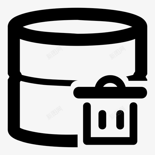 数据库删除删除垃圾箱图标svg_新图网 https://ixintu.com 删除 垃圾箱 数据库